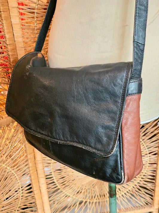 Vintage 80's Leather Handbag - Yatva