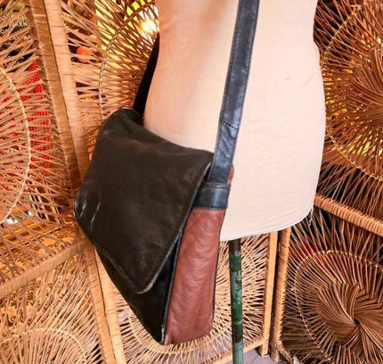 Vintage 80's Leather Handbag - Yatva