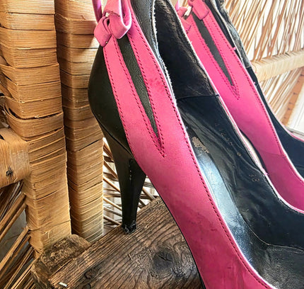 Vintage 80s Leather High Heels - Yatva