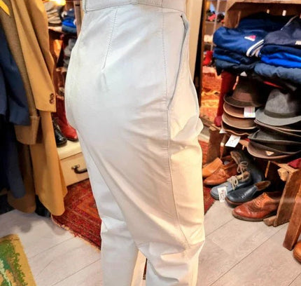 Vintage 80's Leather High Waisted Trousers - Yatva