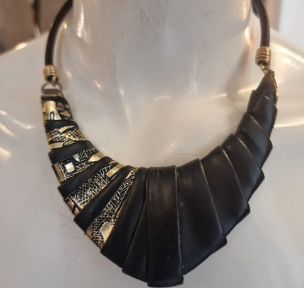 Vintage 80´s Leather Necklace - Yatva