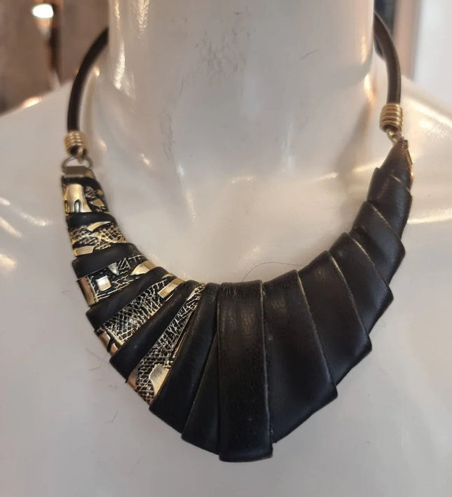 Vintage 80´s Leather Necklace - Yatva