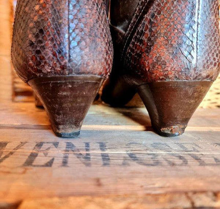Vintage 80's Leather Patchwork Boots - Yatva