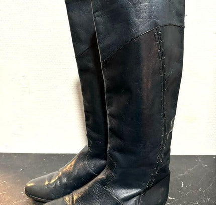 Vintage 80s Leather Pull up boots - Yatva