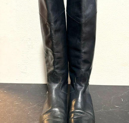 Vintage 80s Leather Pull up boots - Yatva
