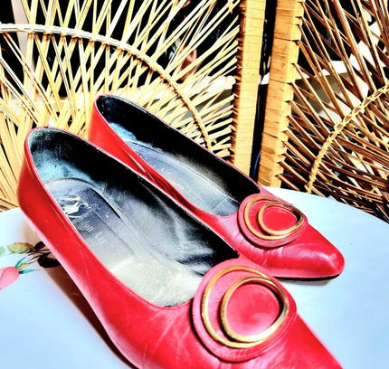 Vintage 80s Leather Shoes - Yatva
