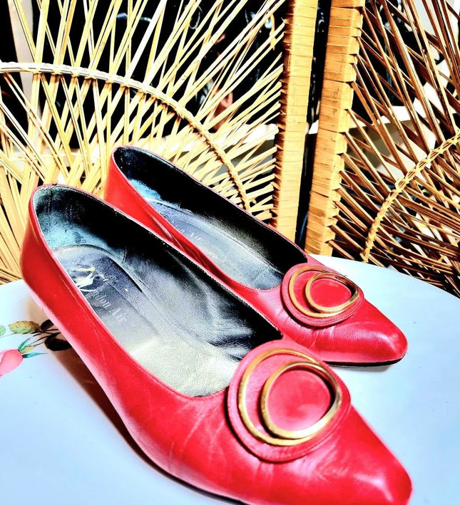 Vintage 80s Leather Shoes - Yatva