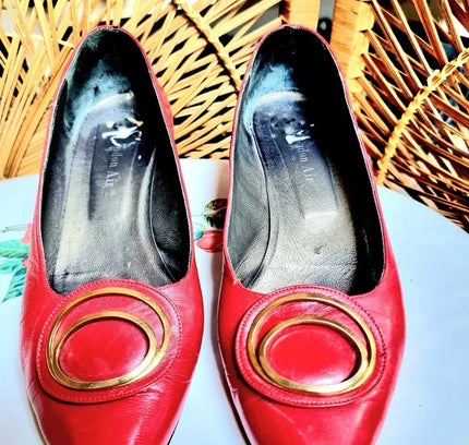 Vintage 80s Leather Shoes - Yatva