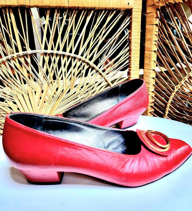 Vintage 80s Leather Shoes - Yatva