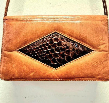 Vintage 80's Leather Shoulder Bag - Yatva