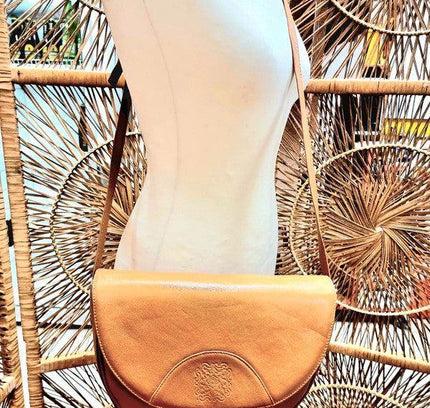Vintage 80's Leather Shoulder Bag - Yatva