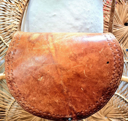 Vintage 80's Leather Shoulder bag - Yatva