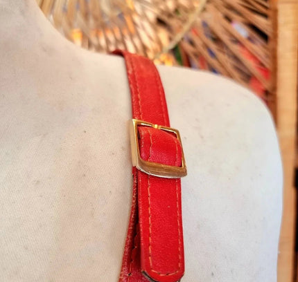 Vintage 80's Leather Shoulder Bag - Yatva