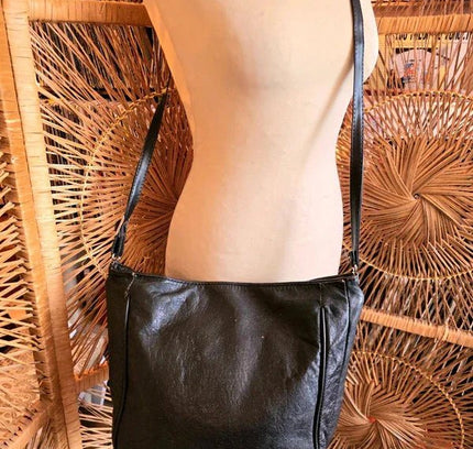 Vintage 80's Leather Shoulder Bag - Yatva