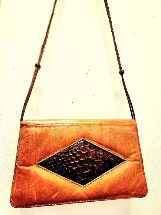 Vintage 80's Leather Shoulder Bag - Yatva