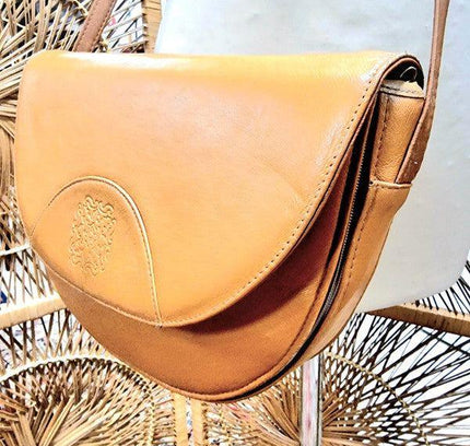 Vintage 80's Leather Shoulder Bag - Yatva