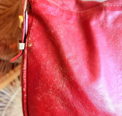Vintage 80's Leather Shoulder Bag - Yatva