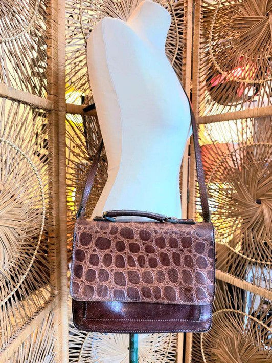 Vintage 80's Leather Shoulder Bag - Yatva