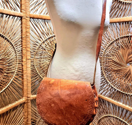 Vintage 80's Leather Shoulder bag - Yatva