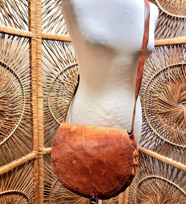Vintage 80's Leather Shoulder bag - Yatva