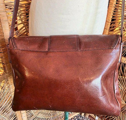 Vintage 80s Leather Shoulder Bag - Yatva