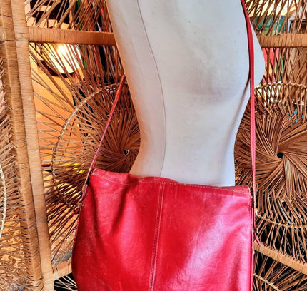 Vintage 80's Leather Shoulder Bag - Yatva