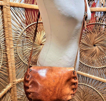 Vintage 80's Leather Shoulder bag - Yatva