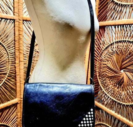 Vintage 80's Leather Shoulder bag - Yatva