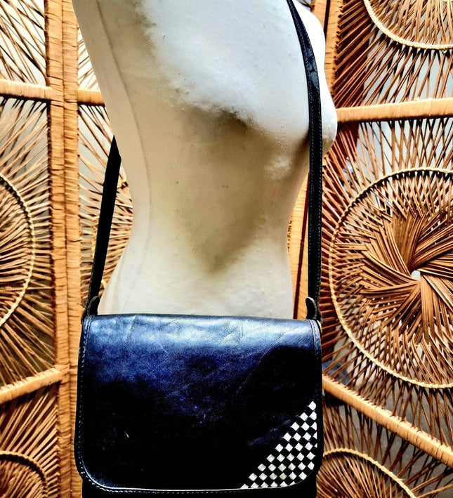 Vintage 80's Leather Shoulder bag - Yatva