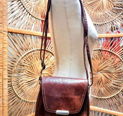 Vintage 80's Leather Shoulder Bag - Yatva