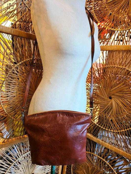 Vintage 80's Leather Shoulder Bag - Yatva