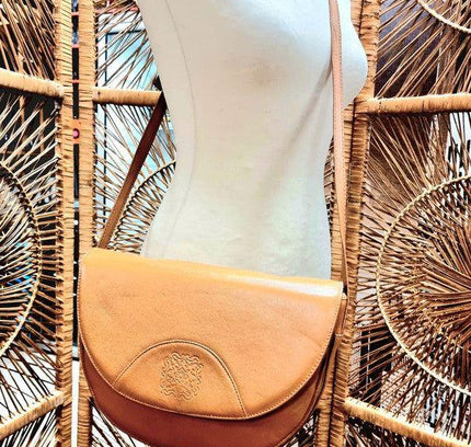 Vintage 80's Leather Shoulder Bag - Yatva