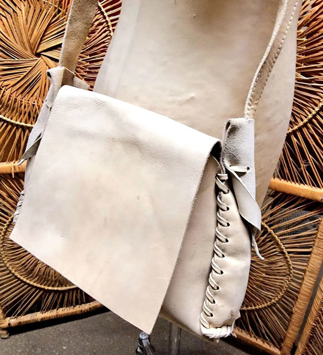 Vintage 80's Leather Shoulder bag - Yatva
