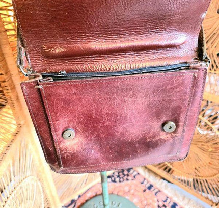 Vintage 80's Leather Shoulder Bag - Yatva