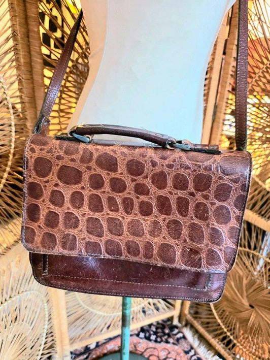 Vintage 80's Leather Shoulder Bag - Yatva