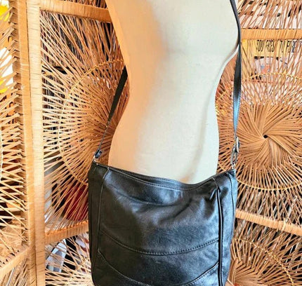 Vintage 80's Leather Shoulder Bag - Yatva