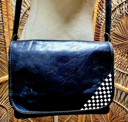 Vintage 80's Leather Shoulder bag - Yatva