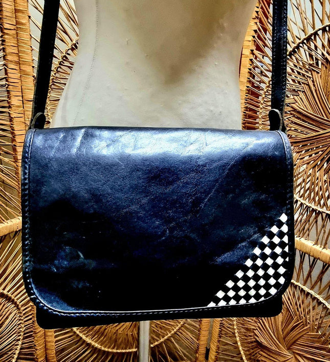 Vintage 80's Leather Shoulder bag - Yatva