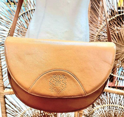 Vintage 80's Leather Shoulder Bag - Yatva