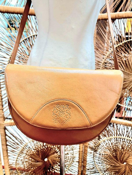 Vintage 80's Leather Shoulder Bag - Yatva