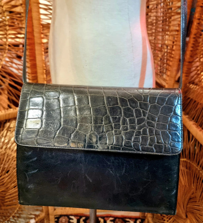 Vintage 80's Leather Shoulder bag - Yatva