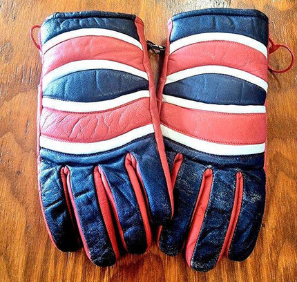 Vintage 80's Leather Ski Gloves - Yatva