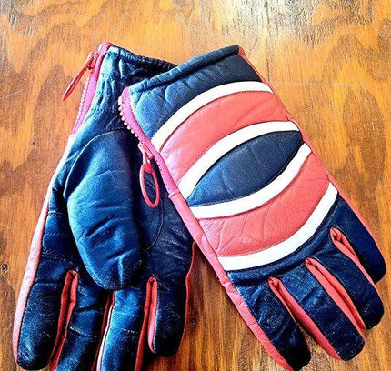 Vintage 80's Leather Ski Gloves - Yatva