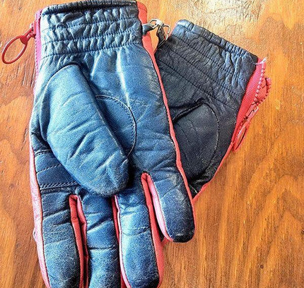 Vintage 80's Leather Ski Gloves - Yatva