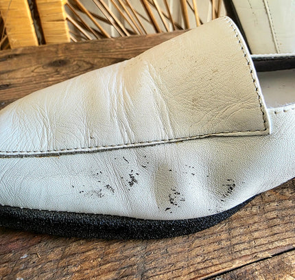 Vintage 80s Leather Slip On Loafers - Yatva