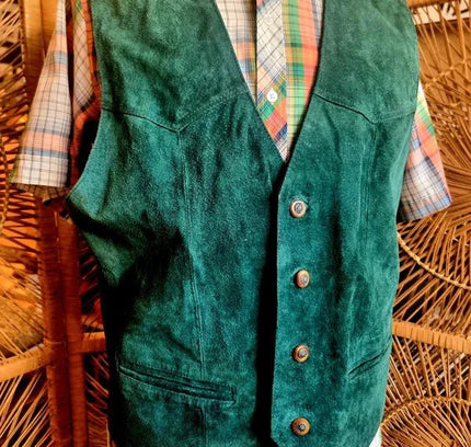 Vintage 80's Leather Waistcoat - Yatva