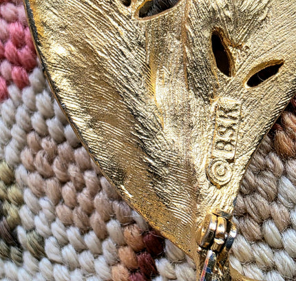 Vintage 80's Leaves Brooch - Yatva