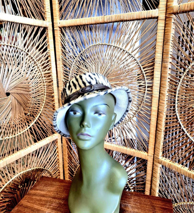 Vintage 80's Leopard Print Hat - Yatva