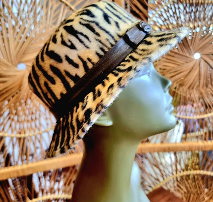 Vintage 80's Leopard Print Hat - Yatva