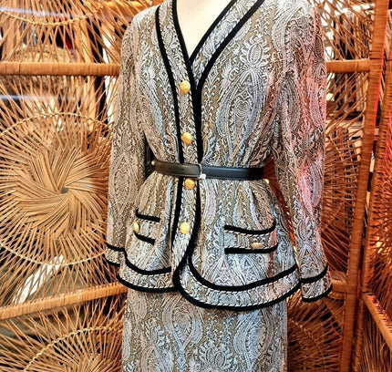 Vintage 80's Liola Made in Italy Skirt Suit - Yatva